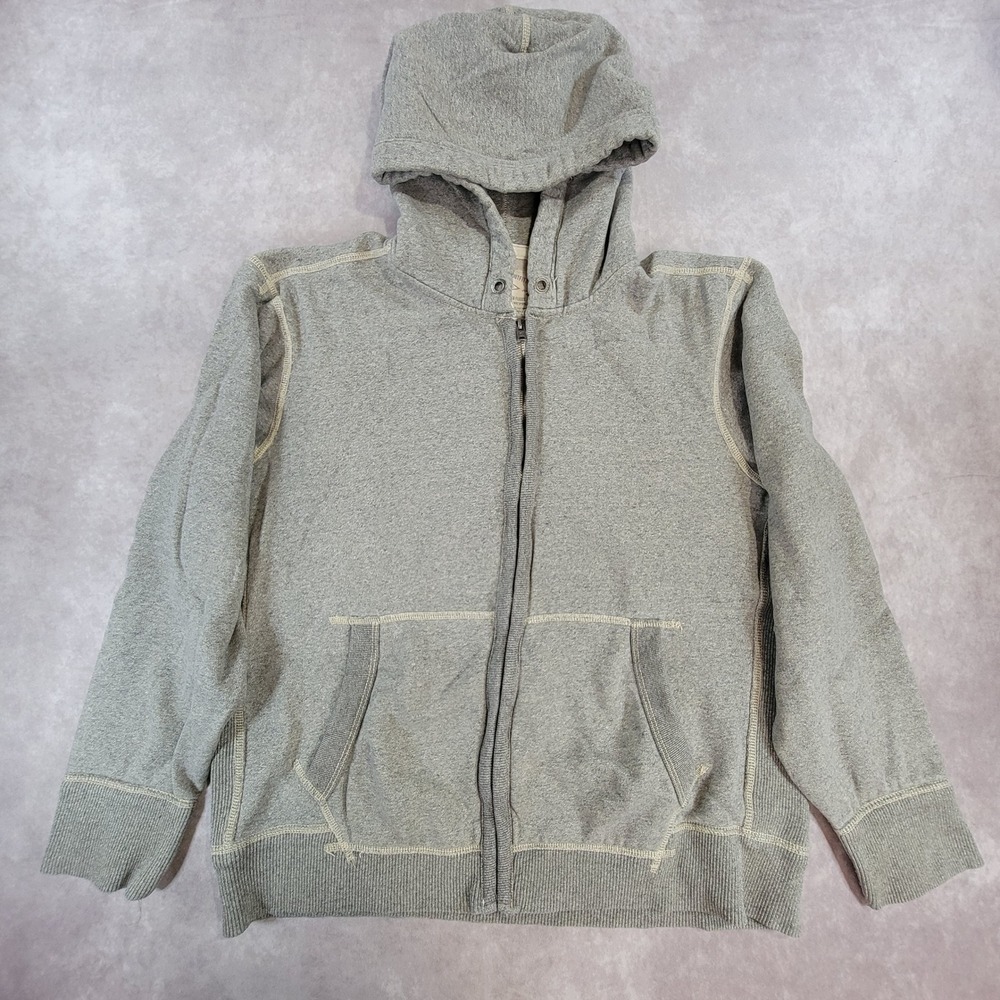 American Eagle Outfitters Mens Gray Vintage Fleece Full Zip Hoodie Large L